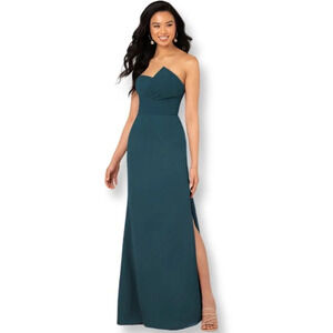 Sorella Vita NWT Notched Neckline Bridesmaid Dress Evening Gown Prom Size 10